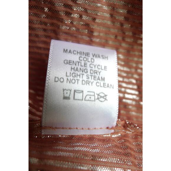 XIRENA Graycen Shimmer Lurex Cotton Button Down Shirt Top Garmentory L $225 - Picture 9 of 11